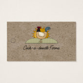 Rustisch land Rooster Boerderij Kraft Product Labe Visitekaartje (Achterkant)