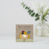 Rustisch Land Rooster Chicken Boerderij Fresh Eggs Vierkante Visitekaartje (Staand voorkant)