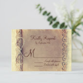 Rustisch land — RSVP — Bintage-weddenschap (Staand voorkant)