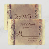 Rustisch land — RSVP — Bintage-weddenschap (Voorkant / Achterkant)