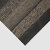Rustisch land Sepia Black Wood Textuur Tissuepapier (Detail)