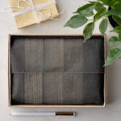 Rustisch land Sepia Black Wood Textuur Tissuepapier (Geschenk)