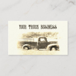 Rustisch land  Sepia Brown Boerderij Truck Visitekaartje