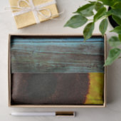 Rustisch Land Sunflower Blauwgroen Wood Tissuepapier (Geschenk)