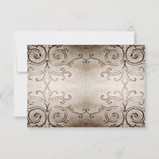 Rustisch land Sunflower Lace Twine Wedding RSVP (Achterkant)