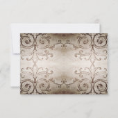 Rustisch land Sunflower Lace Twine Wedding RSVP Kaartje (Achterkant)