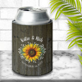 Rustisch land Sunflower Wedding Favor Blikjeskoeler
