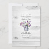 Rustisch land Tuinboer QR-code RSVP bruiloft Kaart (Voorkant)