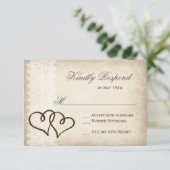 Rustisch land, tweekleurig bruiloft RSVP-kaarten RSVP Kaartje (Staand voorkant)