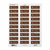 Rustisch land warme chocolade kerst etiket (Full Sheet)
