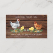 Rustisch land Waterverf Boerderij kippen, verse ei Visitekaartje (Voorkant)