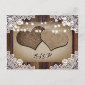 Rustisch Land Wedding RSVP Briefkaart Meal Choice (Voorkant)