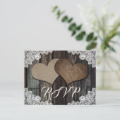 Rustisch Land Wedding RSVP Briefkaart Meal Choice (Staand voorkant)