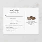 Rustisch Land Wedding RSVP Briefkaart Meal Choice (Achterkant)