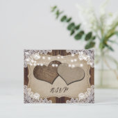 Rustisch Land Wedding RSVP Briefkaart Meal Choice (Staand voorkant)