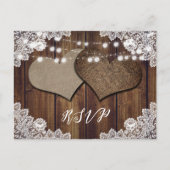 Rustisch Land Wedding RSVP Briefkaart Meal Choice (Voorkant)