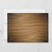 Rustisch Land Western Barn Wood Modern Wedding Kaart (Achterkant)