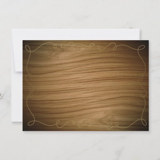 Rustisch Land Western Barn Wood Modern Wedding Kaart (Achterkant)