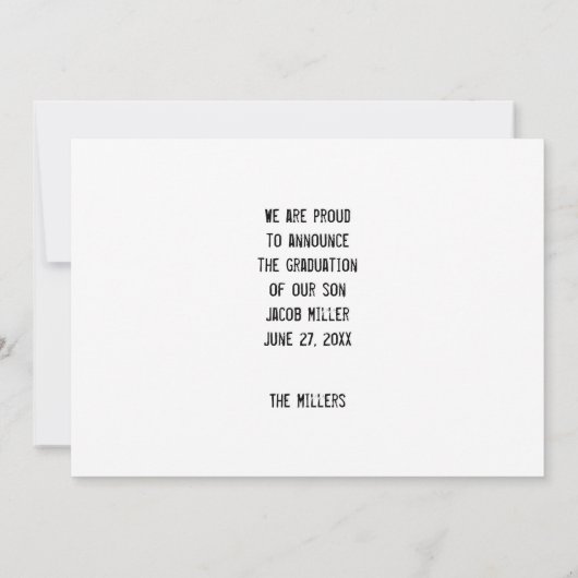 Rustisch Land Western Bull Koe Afstuderen schedel Aankondiging (Achterkant)