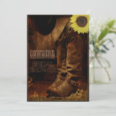 Rustisch Land Western Koolmeisje Vrijgezellenfeest Kaart (Staand voorkant)