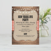 Rustisch land Western nieuwjaarsdag Eve nodigt uit Kaart (Staand voorkant)