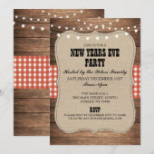 Rustisch land Western nieuwjaarsdag Eve nodigt uit Kaart (Voorkant / Achterkant)