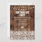 Rustisch land Western nieuwjaarsdag Eve nodigt uit Kaart (Voorkant)