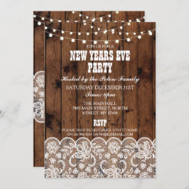 Rustisch land Western nieuwjaarsdag Eve nodigt uit Kaart
