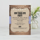 Rustisch land Western nieuwjaarsdag Eve nodigt uit Kaart (Staand voorkant)