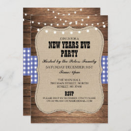 Rustisch land Western nieuwjaarsdag Eve nodigt uit Kaart