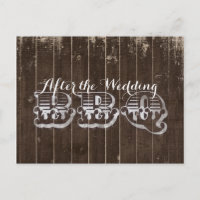 Rustisch Land Western Wood Wedding RSVP BBQ