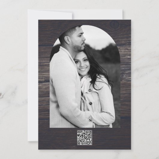 Rustisch land Westerne baby's, breath en hout Kaart (Achterkant)