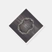 Rustisch land Westerne baby's, breath en hout Servetten (Hoek)