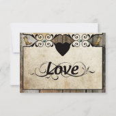 Rustisch land Westerne bruiloft RSVP-kaart RSVP Kaartje (Achterkant)