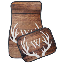 Rustisch Land White Deer Antlers Barn Wood Automat