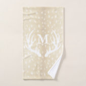 Rustisch Land White Deer Antlers Spoted Fawn Fur Bad Handdoek (Handdoek)