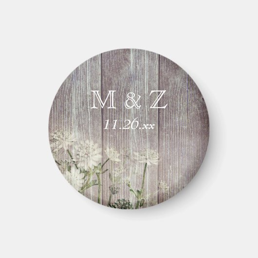 Rustisch Land White Wood Wedding Save the Date Magneet (Voorkant)