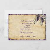 Rustisch land, wijnbouw, aangepast huwelijk RSVP kaartje (Achterkant)