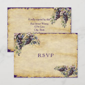 Rustisch land, wijnbouw, aangepast huwelijk RSVP kaartje (Voorkant / Achterkant)