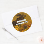 Rustisch land Wilde Moose Land Ronde Sticker (Envelop)