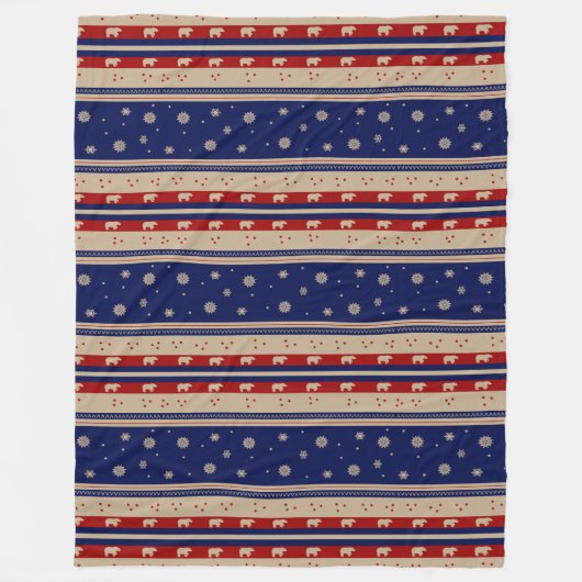 Rustisch land Winter Fleece Deken (Voorkant)