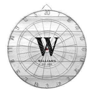 Rustisch Land Witte Barn Wood Gepersonaliseerd Dartbord