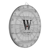 Rustisch Land Witte Barn Wood Gepersonaliseerd Dartbord (Voorkant Links)