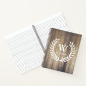Rustisch land: Witte Laurels & Barn Wood Notitieboek (Binnen)