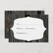 Rustisch Land Wood Barn Deeg Rsvp (Voorkant / Achterkant)