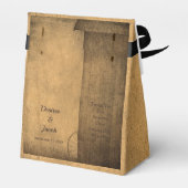 Rustisch Land Wood Barn Western huwelijk Bedankdoosjes (Achterkant)