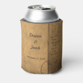 Rustisch Land Wood Barn  Western huwelijk Blikjeskoeler (Blikje Achterkant)