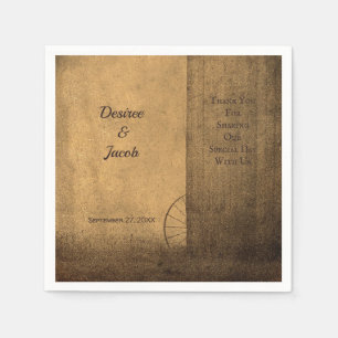 Rustisch Land Wood Barn  Western huwelijk Servet