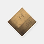 Rustisch Land Wood Barn  Western huwelijk Servet (Hoek)