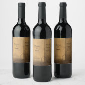 Rustisch Land Wood Barn  Western huwelijk Wijn Etiket (Flessen)